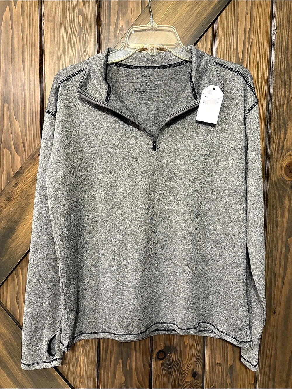 Women’s Quarter Zip Pullover Gray Size Medium NWT